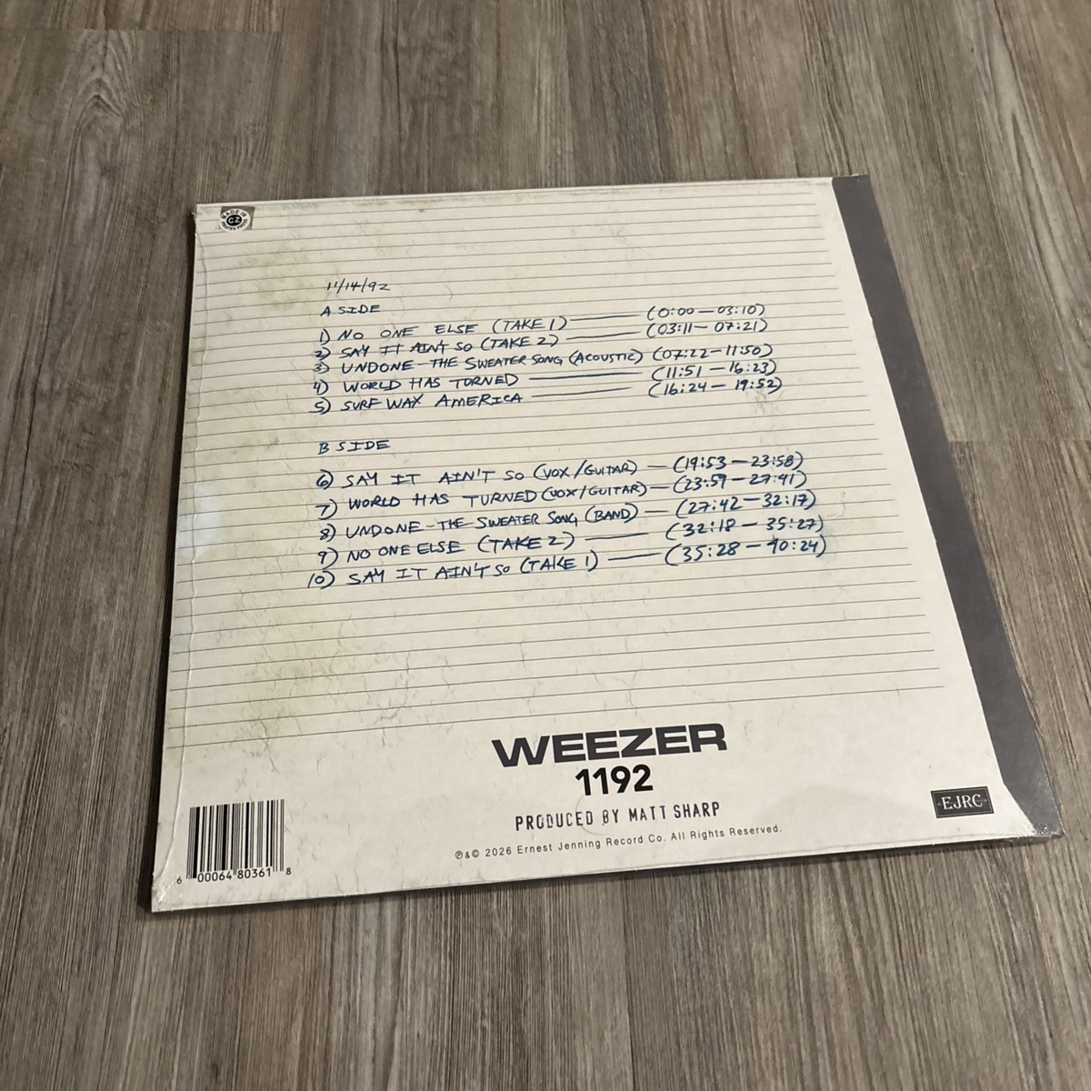 Weezer 1192 GREY LP Vinyl RSD 2026 Record Store Day•New And Sealed Weezer 1192 GREY LP Vinyl RSD 2026 Record Store Day•New And Sealed