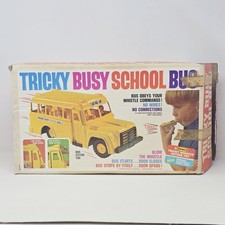 Rare Vintage 1969 Remco Tricky Busy School Bus W/ Whistle Tested Works