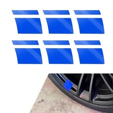 6-Pack Car Wheel Rim Decals, PVC Waterproof Wheel Wheel Rim Stripe 6 PCS Blue