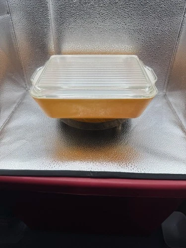 VINTAGE 0503 Orange PYREX Refrigerator Casserole Dish 1.5 Qt with Lid