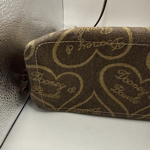 Dooney & Bourke Hobo Bag Handtasche braun DB Signature und hellbraunes Leder top - Bild 17 von 17
