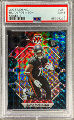 Bijan Robinson [Genesis Case Hit SSP] PSA 9 2023 Panini Mosaic Rookie