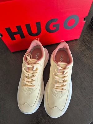 Hugo Boss Damenschuhe Gr. 38 in  Farbe vanille und Sohlenfarbe weiß. NEU