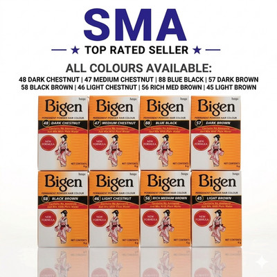 Bigen Permanent Puder Haarfarbe 46, 47, 48, 56, 57, 58, 88