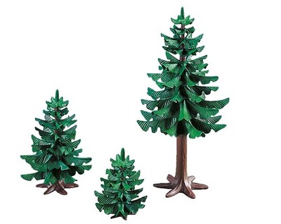 Playmobil 3 Pine Trees Set 7725 - Large (12 ) Medium (7 ) Small (4 )  New Sealed