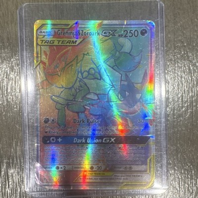 Pokemon Greninja & Zoroark GX 222/214 SM-Unbroken Bonds Secret Holo Full Art