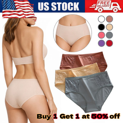 Women Lace Cotton Panties Low Waist Briefs Sexy Underwear Lingerie Intimates US