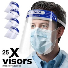 PPE Visor Face Shield Guard Mask Clear Perspex UK STOCK Fast Dispatch Pack Of 25