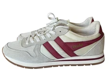 Gola Classics Mens Daytona Sneakers Off White/Deep Red/Gum Shoes, Men’s Size 11