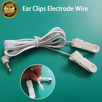 Electrode Lead Wires And Ear Clips For Use With Sleep Therapy Device 2.5mm Plug