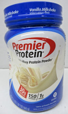 Premier Protein Powder, Vanilla Milkshake, 30g Protein, 1g Sugar DENTED