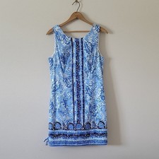 NWOT Lilly Pulitzer Mila Stretch Shift Blue Peri Turtley Awesome Size 8