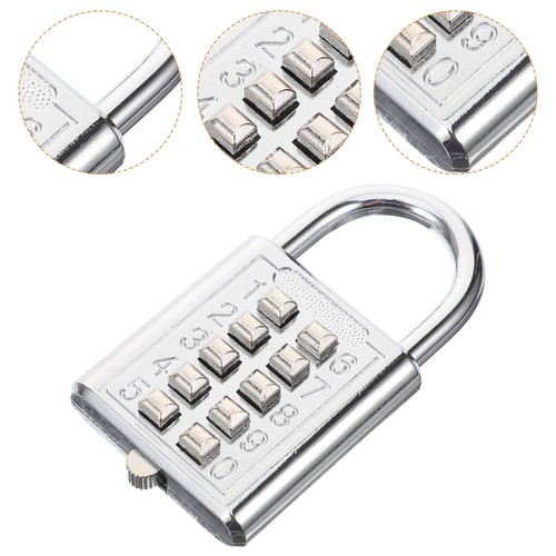 10-bit Key Padlock Elder Backpack Locks for Travel Luggage Suitcases ...