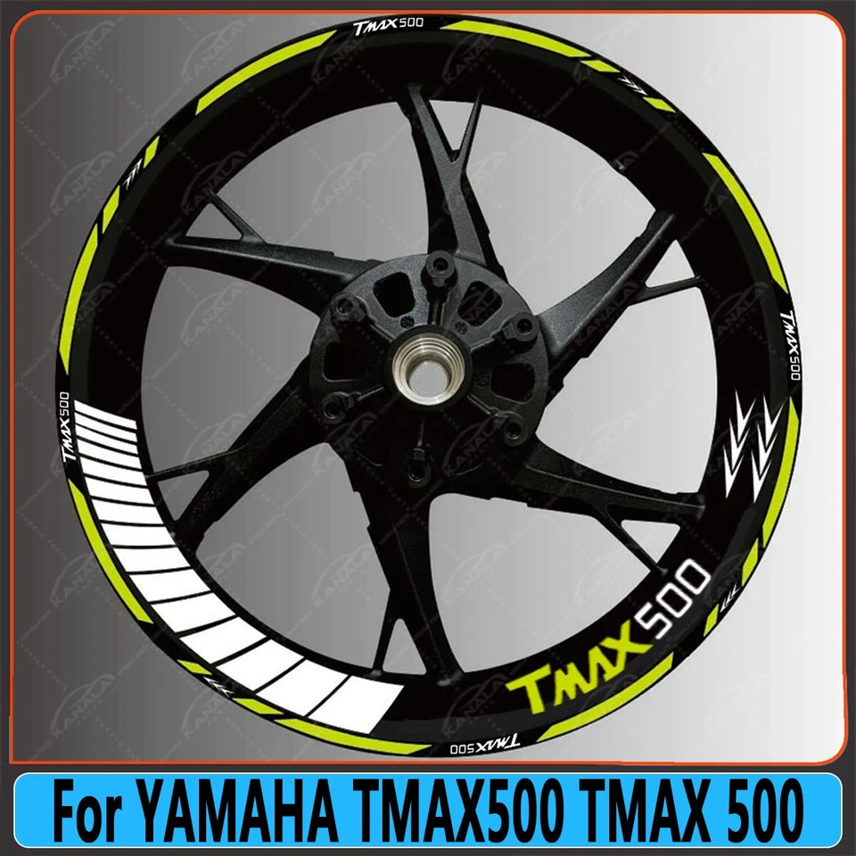 For YAMAHA TMAX500 TMAX 500 Wheel Hub Rim Decorative Decal Reflective Sticker Foto 4 de 4