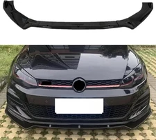 For 2014-2020 Volkswagen Golf GTI MK7 Gloss Black Front Bumper Lip Splitter ABS
