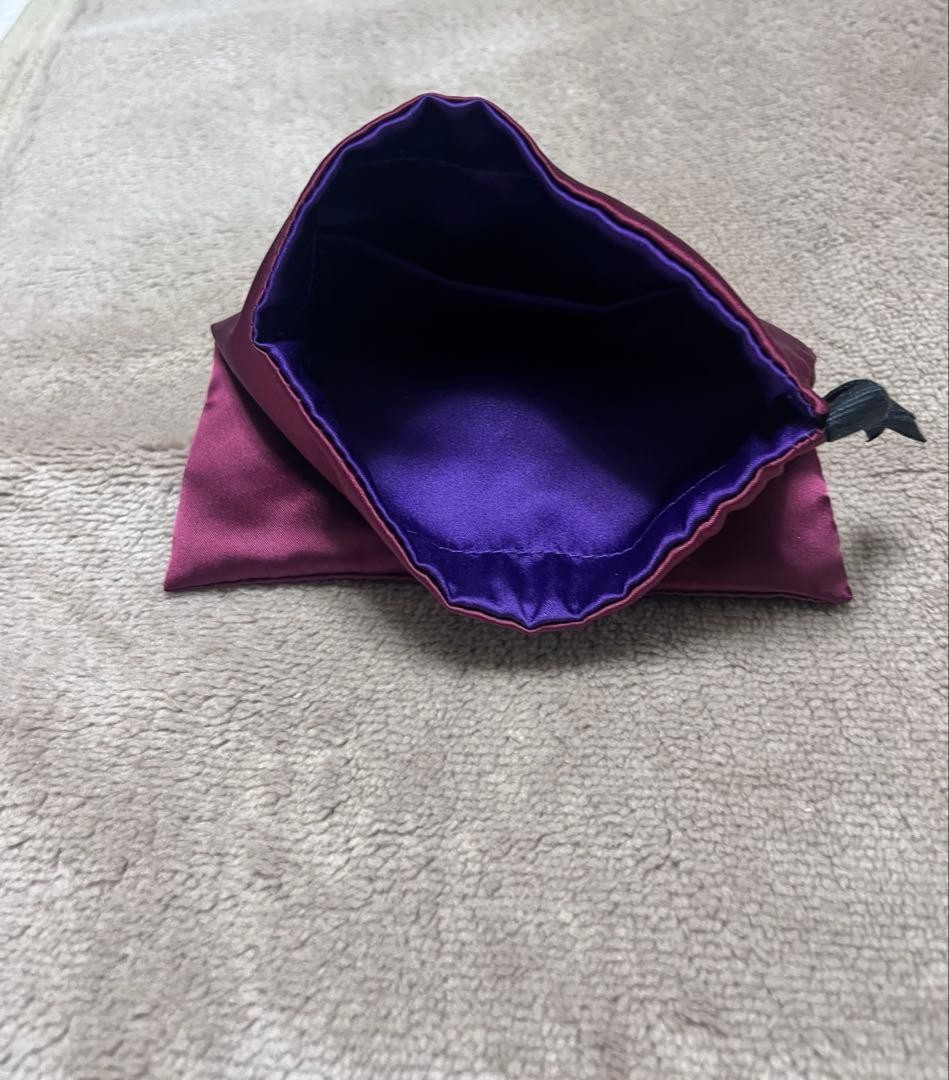 GUCCI Solid Mini Pouch Hand Bag Drawstring Satin … - image 3