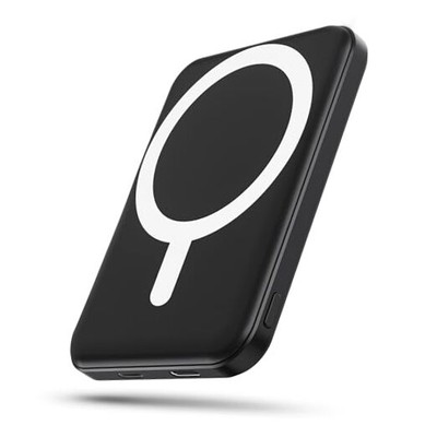  for Magsafe Battery Pack, 5000mAh Magnetic Power Bank with Type-C Space Black