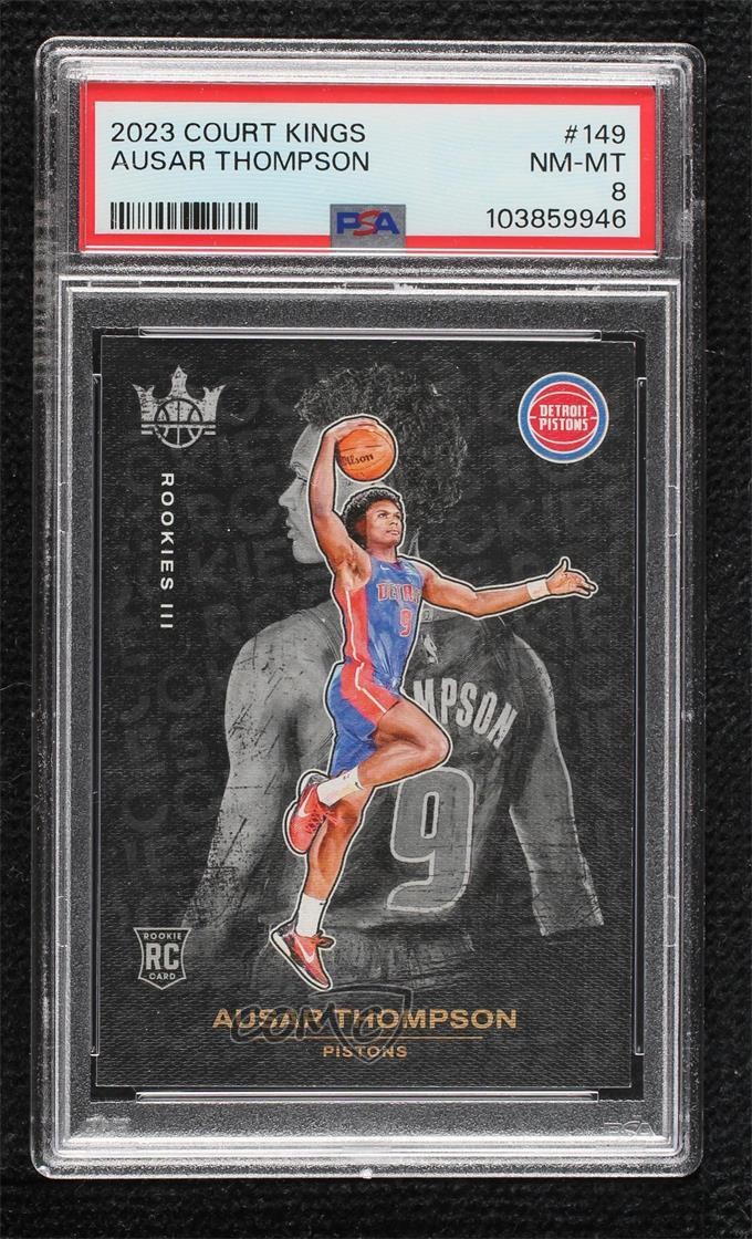 2023-24 Panini Court Kings Rookies III Ausar Thompson #149 PSA 8 Rookie RC 11y2