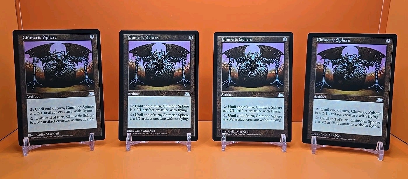 🟤🟤🟤 (4) 1997 MAGIC THE GATHERING WEATHERLIGHT CHIMERIC SPHERE UNPLAYED 🟤🟤🟤
