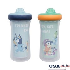 Insulated Sippy Cups 9oz 2 Pack Leak Proof Toddler Safe DropGuard Design New