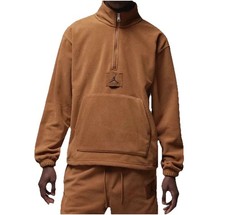 Jordan Essentials Winterized Fleece Half-Zip Sweatshirt Mens Mediun British Tan