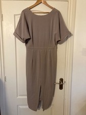 asos tall grey zip up dress - size 14 - new with tags