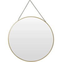 Spiegel Rund Wandspiegel Schminkspiegel Runder Dekospiegel Metall Gold Ø 30 Cm