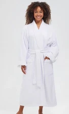 Monarch Cypress Microfiber Shawl Robe Lined In Terry Size XXL in White