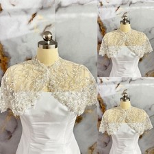 Exquisite Wedding Dress Cape Wedding Beading Lace Wraps Bridal Bolero