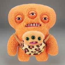 Fuggler Mini Rascals Orange Annoyed Alien 9" 4" Baby Fugg Double 2 Pack Plush