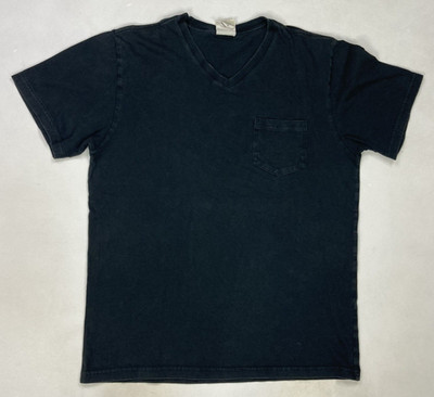 Glad Hand & Co V-neck Pocket T-shirt Men Medium Black Short Sleeve