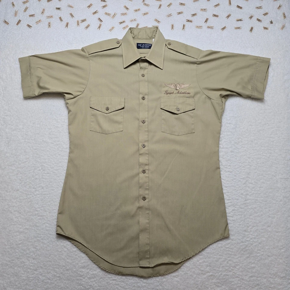 The Aviator Van Heusen Sport Aviation Button Up Short Sleeve Shirt Menswear - Image 2 of 4