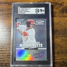 2013 Panini Prizm Mookie Betts #97 Silver Prizm Prospect Auto SGC 10/9 