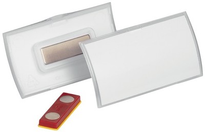 DURABLE Namensschild Click Fold 90 x 54 mm verdrehsicher transparent 10 Stück