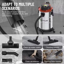 Heavy Duty Wet Dry Vacuum, 1200W 20L Industrial Strength for Garage, Car, 