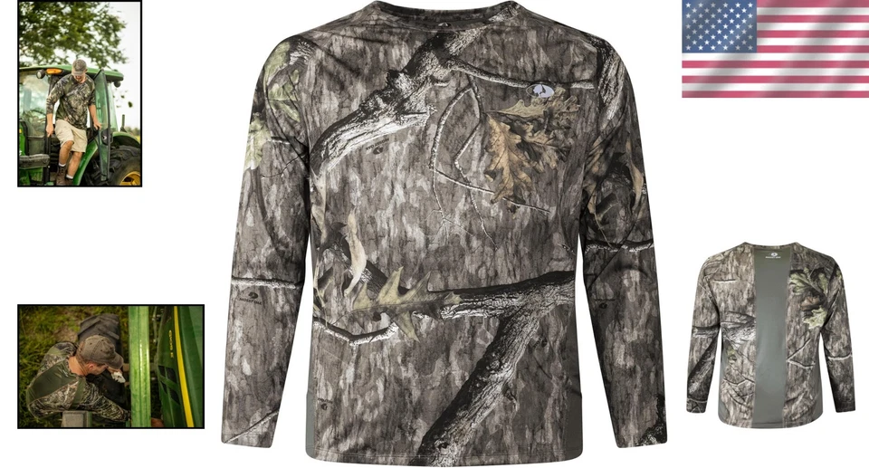 Men's Lightweight Camo Hunting Shirts with Cooling Tech - UPF 40+ Protection - Image 2 of 4
