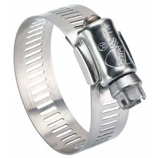 Zoro Select 6336 Hose Clamp, 301 Stainless Steel, Perforated Band, 3/4 In, 2,