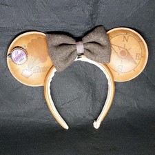 Disney Mickey Ears Headband Up Is Out There Brown Faux Leather (Damaged)