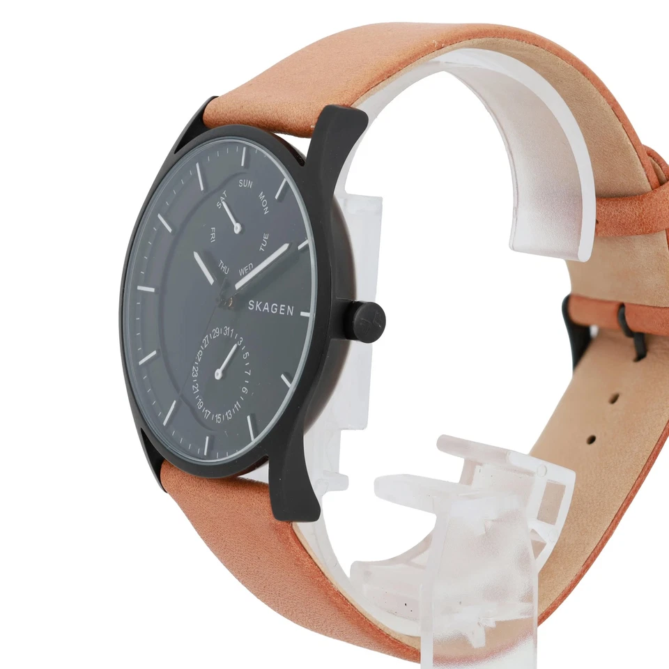 Skagen Holst Multifunction 40mm Black Dial & Brown Band Quartz Watch SKW6369 - Image 2 of 3