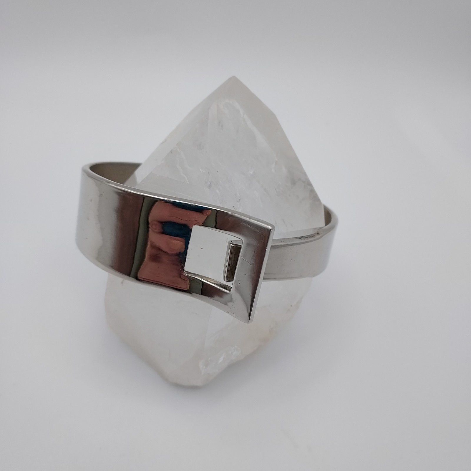 Vintage Jewelry Bangle Bracelet Silver Hinged  In… - image 2