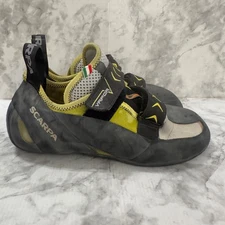 Scarpa Vapor V Rock Climbing Shoes Mens Size 9 Yellow Black Straps