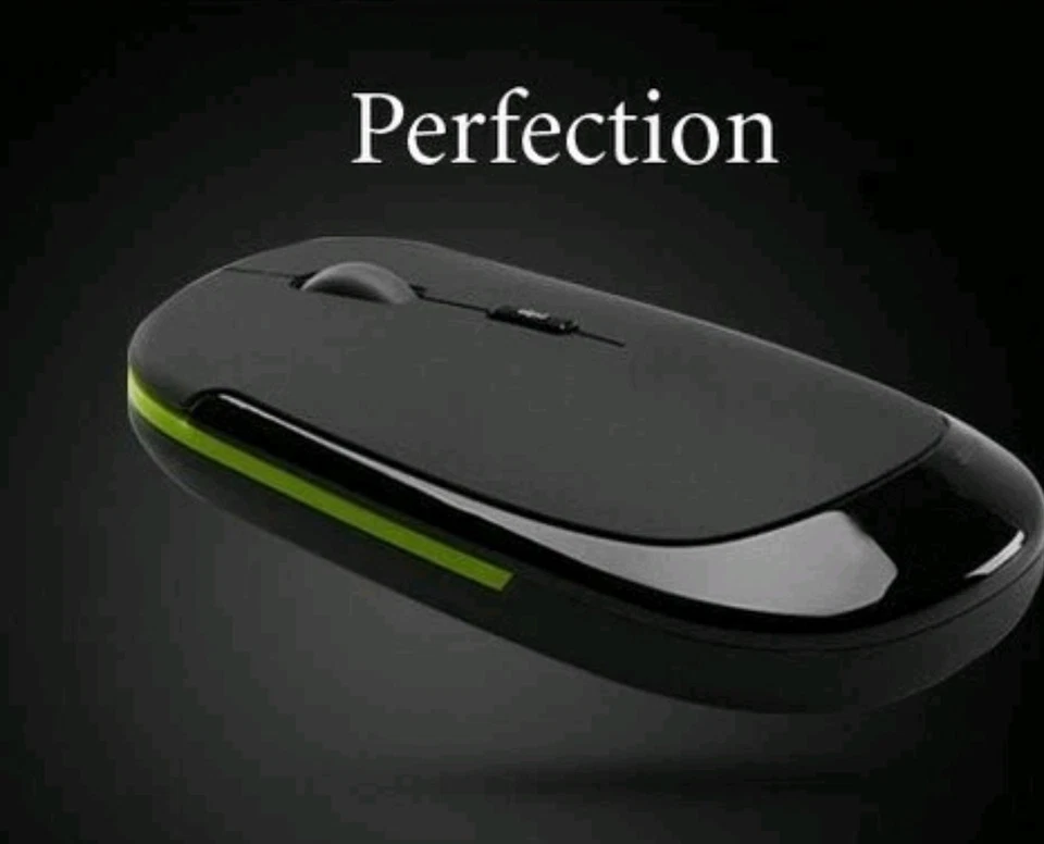 2 X Ultra Thin Optical Wireless Mouse 2.4GHz For PC/laptop BLACK BRAND NEW. - Image 2 of 4