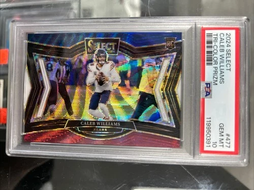 2024 PANINI SELECT TRI-COLOR PRIZM #477 CALEB WILLIAMS ROOKIE RC #83/99 PSA 10