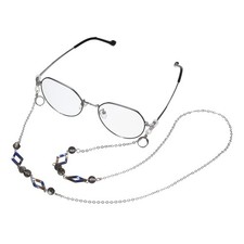 Glasses Chain Diamond Beaded Eyeglass Holder Chain Strap Blue,