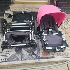 Bugaboo Cameleon 3 Pink Stroller Seat Attachment Dirty From Garage Deep Clean 