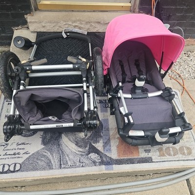 Bugaboo Cameleon 3 Pink Stroller Seat Attachment Dirty From Garage Deep Clean 