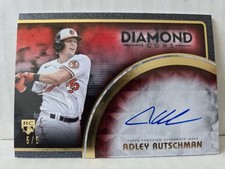Adley Rutschman 2023 Topps Diamond Icons Red Parallel On-Card Auto 5/5 Rookie. rookie card picture