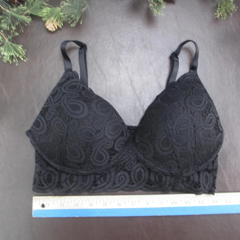 Victoria's Secret розовый бюстгальтер женщин большой черный розовый кружевной бюстгальтер беспроводной - Изображение 2 из 4