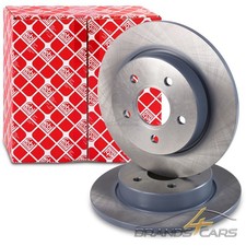 FEBI 2x BREMSSCHEIBE Ø265 VOLL SATZ HINTEN FÜR FORD FOCUS 2 DA DB C-MAX DM