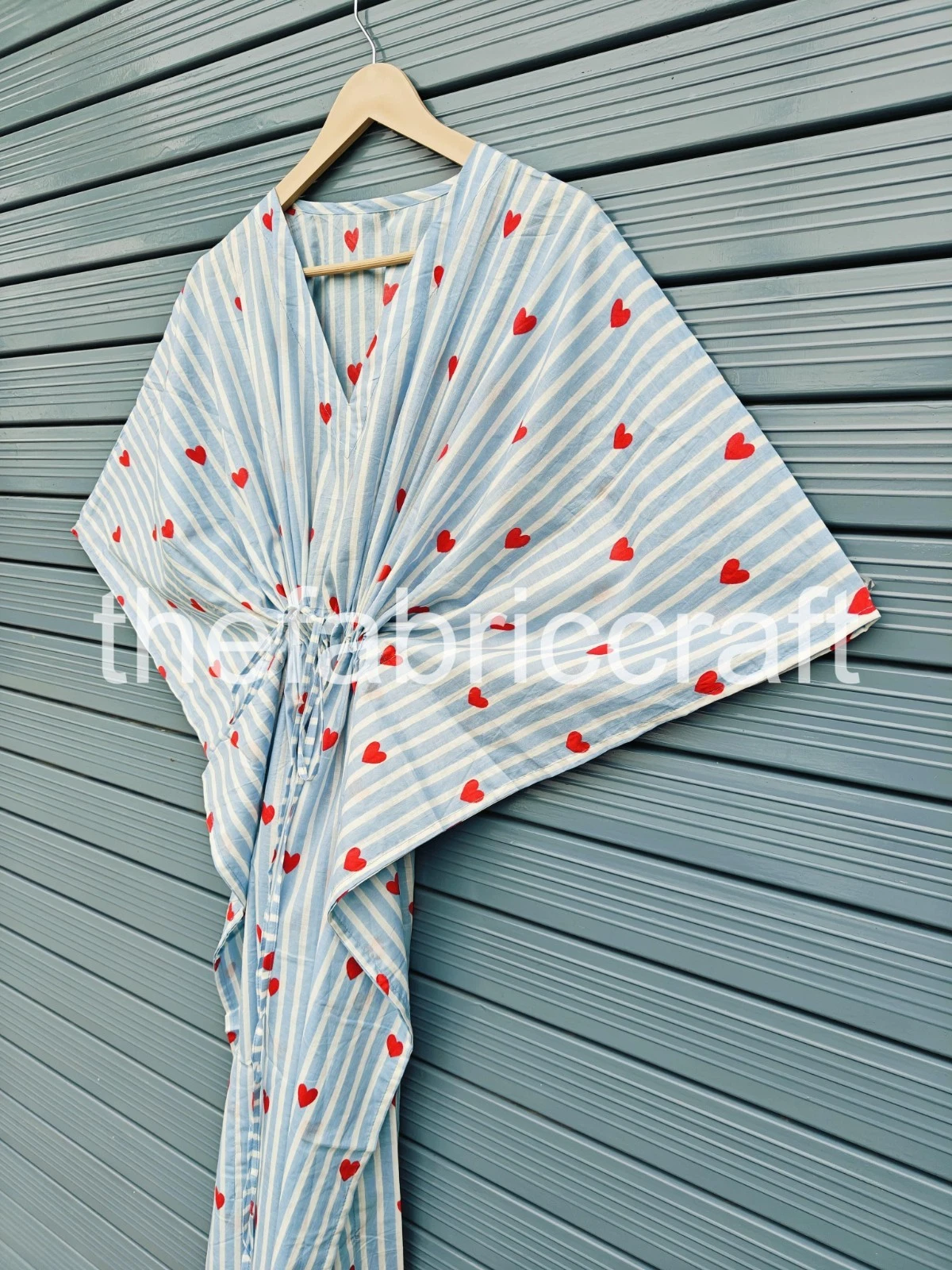Indian Cotton Kaftan, Block Print Resort Wear Kaftan, wedding kaftan